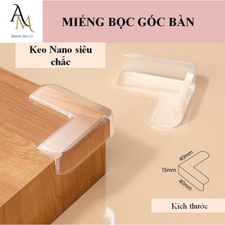 (10 Cái) Miếng Bọc Góc Bàn, Miếng Silicon Bịt Góc Bàn Bằng, Bọc Cạnh Bàn, Bịt Che Góc Nhọn