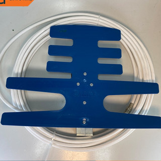 Anten tivi kỹ thuật số DVB T2 ngoài trời - 12m dây cáp - Jack nối - Có nhựa bảo vệ Anten