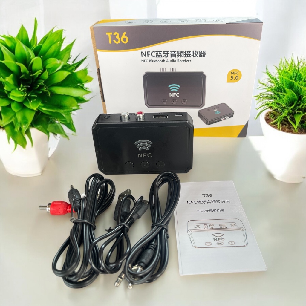 BỘ THU BLUETOOTH T36 NFC, BỘ NHẬN TÍN HIỆU BLUETOOTH TỪ ĐIỆN THOẠI RA LOA
