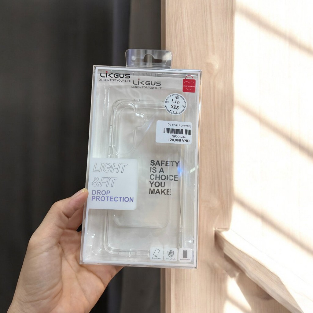 Ốp lưng trong suốt Galaxy S25 Likgus