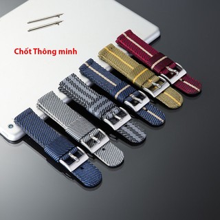  {Chốt thông minh} Dây đồng hồ Vải cao cấp tương thích với nhiều loại đồng hồ thông minh 18mm 20mm 22mm 
