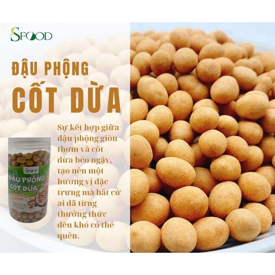 Đậu phộng cốt dừa SFOOD 500g, giòn rụm, thơm ngon