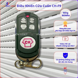 Điều khiển cửa cuốn CH-F9 Đài Loan, Remote khoá cửa cuốn mã nhảy 365Mhz - Khoá Bách Việt.
