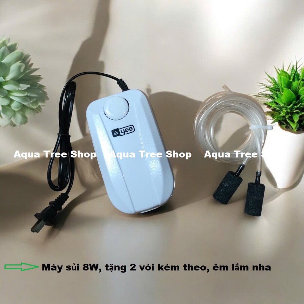 Máy sủi khí bể cá siêu êm hãng YEE có điều chỉnh to nhỏ (YTZ-314, YTZ-316, YTZ-318), máy tạo oxi hồ cá cảnh