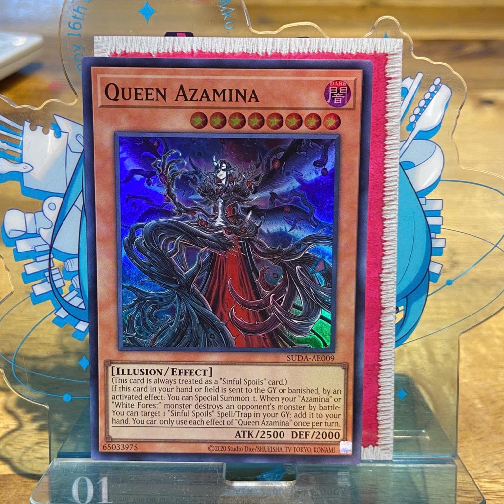 [ Bài Yugioh Chính Hãng ] SUDA-AE009 Queen Azamina - Super Rare