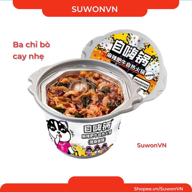 [CÓ SẴN] LẨU TỰ SÔI BA CHỈ BÒ TÊ CAY NHẸ [ SIZE TO