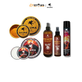 AKUMA Sáp Vuốt Tóc Tạo Kiểu Infility Clay 56g/116g, Royal Pomade 56g/116g, Xịt Phồng 120ml/350ml, Gôm 350ml