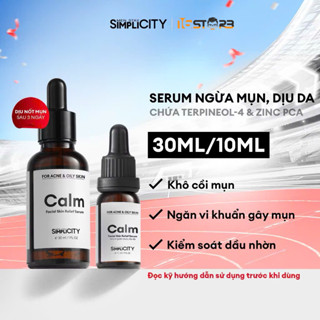 Serum giảm mụn làm dịu da cho nam Men Stay Simplicity Calm Skin Relief Facial Serum 30ml