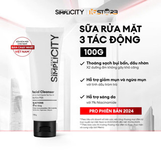 Sữa rửa mặt cho nam sạch dầu nhờn ngừa mụn Men Stay Simplicity Facial Cleanser 100g