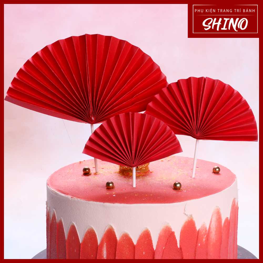 Topper/ Que cắm hình quạt giấy