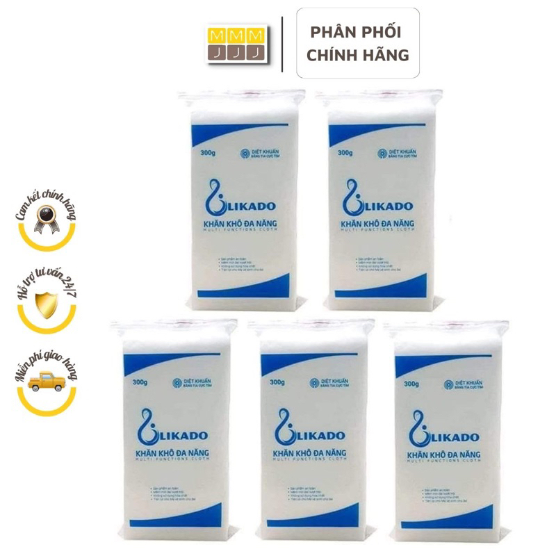 Khăn khô đa năng cho bé Likado khăn khô siêu mềm mại bé cực thích - 300g