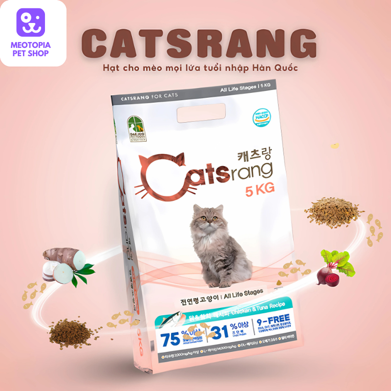 ( CATSRANG 5 KG ) - Thức Ăn Cho Mèo Catsrang túi 5kg - Happy Pet Shop