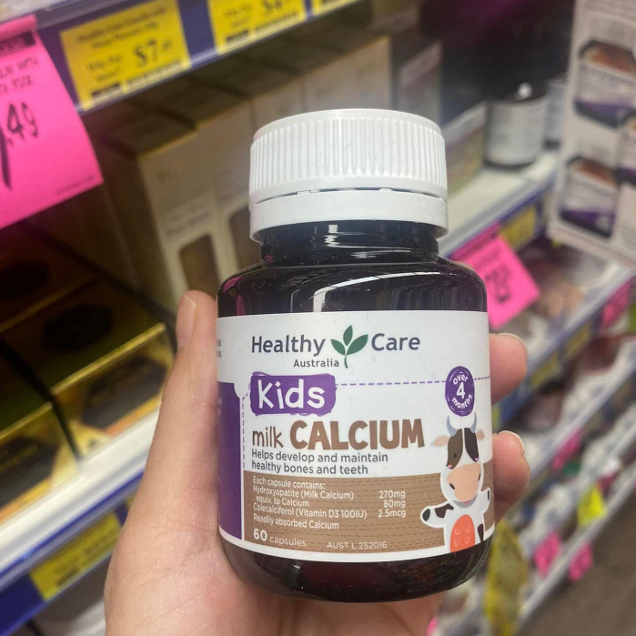 Healthy Care Kids Milk Calcium - Viên Uống Milk Calcium Healthy Care Cho Bé Của Úc