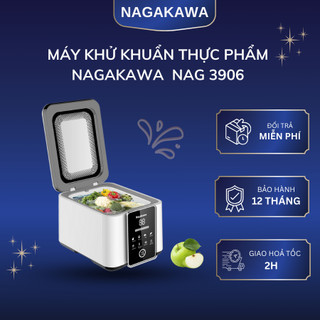  Máy khử khuẩn thực phẩm Nagakawa NAG3906 - 8,5L diệt khuẩn 99,99% loại bỏ 69% thuốc trừ sâu 