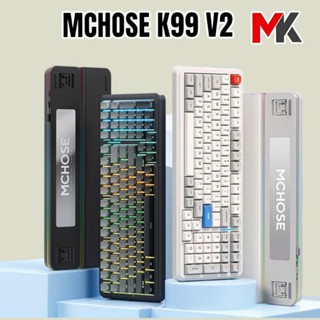 Bàn phím cơ Mchose K99 V2 full size văn phòng 3 chế độ kết nối, có tạ, RGB, Led viền, siêu ngon, âm nhỏ, gõ êm