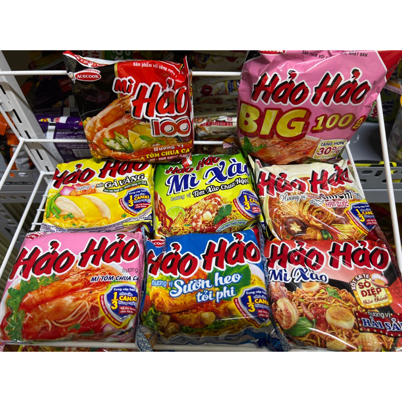 [Gói Lẻ] Mì Tôm Hảo Hảo vị Chua cay/Sa tế hành tím/Sườn heo/Gà vàng/Mì xào chua ngọt/Mì chay/Mì xào tôm hành (75g/gói)
