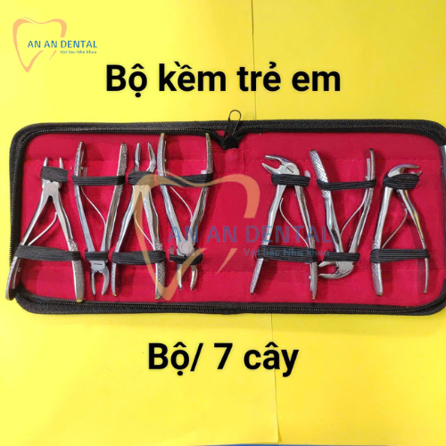 [Bộ 7 cây] Kềm nhổ răng trẻ em – Dụng cụ nha khoa chuyên dụng cho trẻ