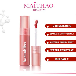 Son Kem lì Cherry Makes Cheerful Lip Velvet Barenbliss Chất Mịn Mượt Không Khô Môi Lâu Trôi Chống Nước Lip Velvet