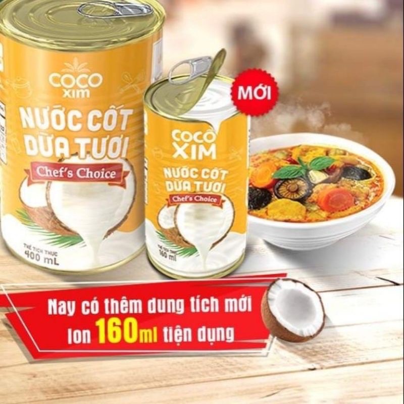 Lon Nước Cốt Dừa CocoXim 160ml