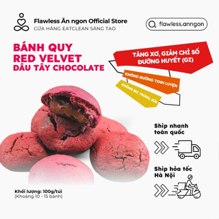  Bánh quy Redvelvet dâu tây chocolate | Thực phẩm healthy đồ ăn kiêng eatclean tăng cơ giảm mỡ giảm cân 