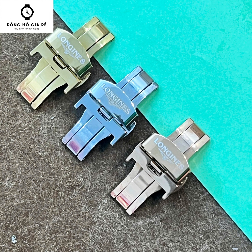 TẶNG KÈM DỤNG CỤ THAY KHOÁ Khoá Bướm dây da size nam nữ khắc LONGINES
