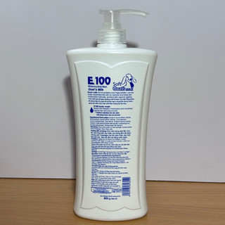 Sữa Tắm E100 Tinh Chất Sữa Dê 800g (Mầu Trắng)