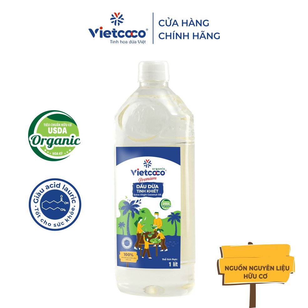 Dầu Dừa 100% Nguyên Chất ORGANIC Vietcoco