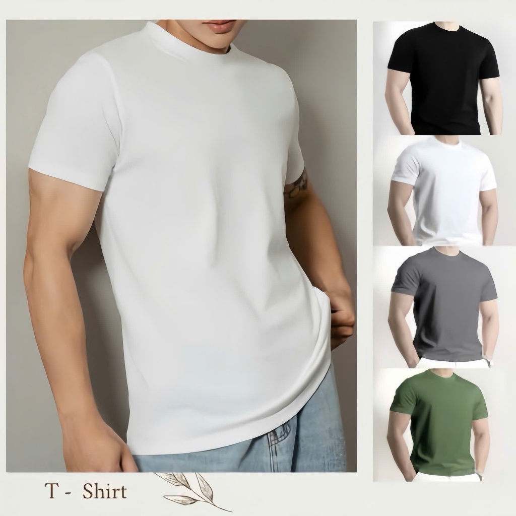 Áo thun trơn COTTON LẠNH, cổ tròn, TShirt Basic, ngắn tay, co dãn 4 chiều, mềm…