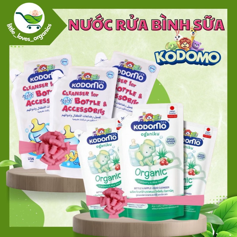 COMBO 3 Bịch Nước Rửa Bình Sữa Kodomo - Thái Lan