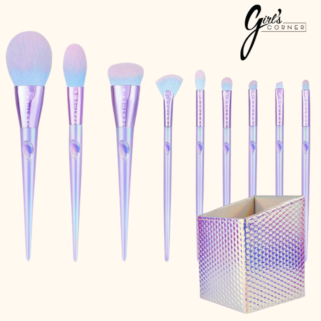 Bộ cọ 9 cây Feather B Pastel kèm ống đựng