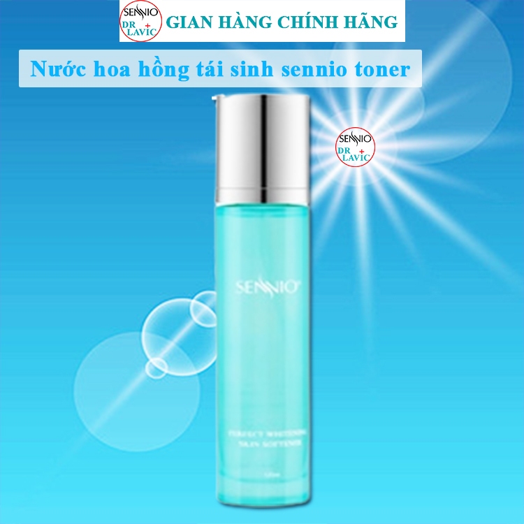 Nước hoa hồng sennio chính hãng tái sinh sennio hàn quốc perfect whitening skin toner senio màu xanh