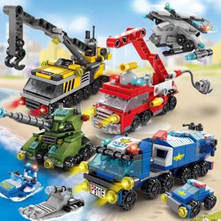 [150 CHI TIẾT] BỘ ĐỒ CHƠI XẾP HÌNH Mô Hình Xe OTO Cảnh Sát, Lắp Ghép Xe Cứu Hỏa, Lắp Ráp Máy Bay, Đồ Chơi Trực Thăng