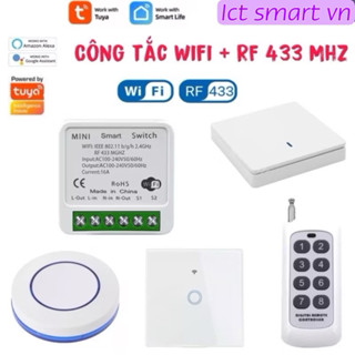 Công tắc RF/ Wifi + RF 433Mhz Tuya. Các loại remote, công tắc dán