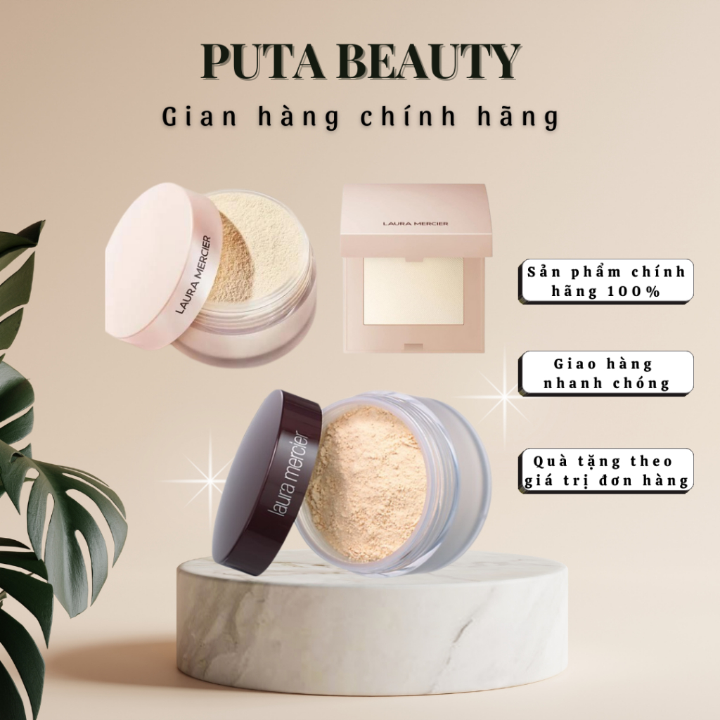 Phấn phủ, phấn bột Laura Mercier mini tách set ko box - PUTA BEAUTY