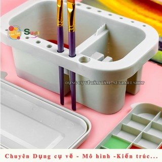 [ TÂM TÂM ] Xô Rửa Cọ Đa Năng Marie's , Xô Rửa Cọ Có Gờ vệ sinh cọ , ô cắm cọ , ngăn đựng màu