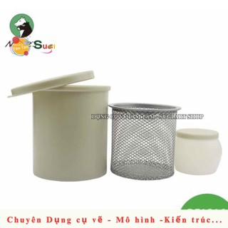 [ TÂM TÂM ] Xô Rửa Cọ Đa Năng Marie's , Xô Rửa Cọ Có Gờ vệ sinh cọ , ô cắm cọ , ngăn đựng màu