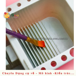 [ TÂM TÂM ] Xô Rửa Cọ Đa Năng Marie's , Xô Rửa Cọ Có Gờ vệ sinh cọ , ô cắm cọ , ngăn đựng màu