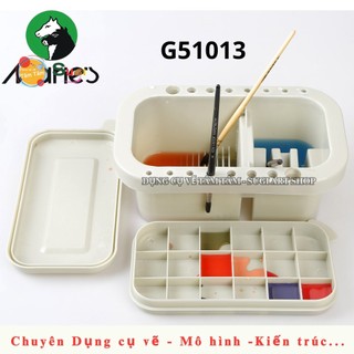 [ TÂM TÂM ] Xô Rửa Cọ Đa Năng Marie's , Xô Rửa Cọ Có Gờ vệ sinh cọ , ô cắm cọ , ngăn đựng màu