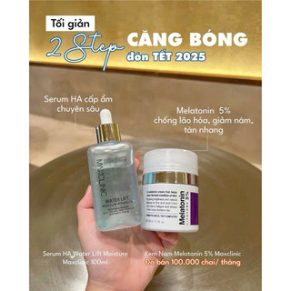 Serum Maxclinic 100ml + Kem Dưỡng Melatoin 5% Cham Soc Da Women Cấp ẩm