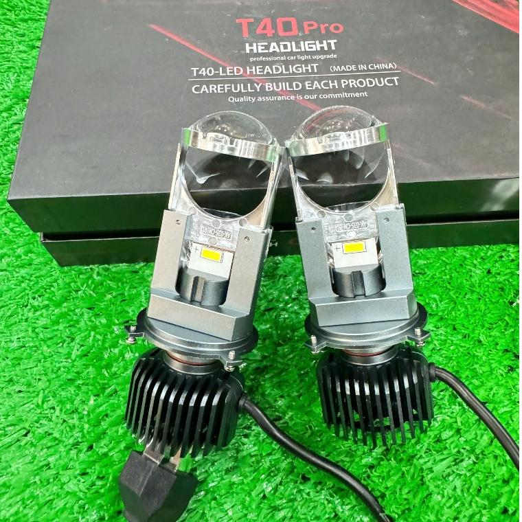Đèn Pha LED Bi Cầu Mini T40 chân H4 Công Xuất 45w Lắp Ô tô, xe máy
