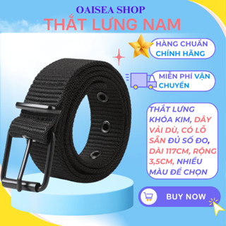 Thắt lưng nam, dây nịt nam, thắt lưng khóa kim vải dù vải bố siêu bền