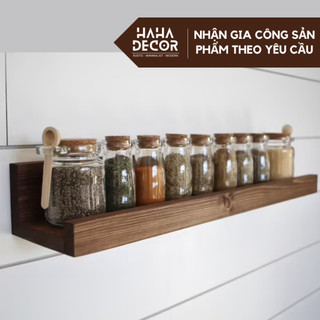  Kệ để gia vị kệ gỗ decor trang trí studio có sơn phủ bảo vệ gỗ KGTT06-60CM 
