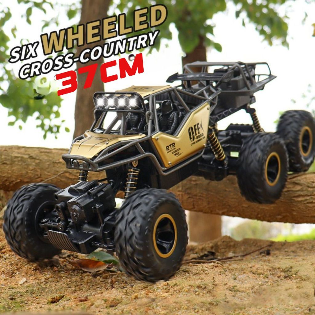 [New 2025] Xe Điều Khiển Từ Xa Địa Hình 6 Bánh Vỏ Kim Loại Kích Thước Lớn