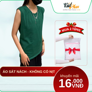 Áo Tanktop Sát Nách nam nữ trơn cổ tròn cotton GUTUI form oversize co giãn thoáng mát KN
