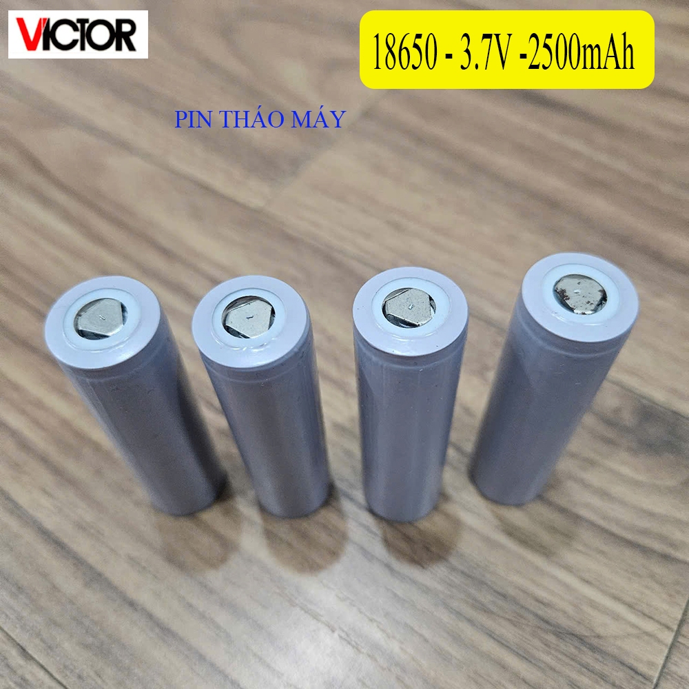Pin tháo khối sạc lại lithium Tesla 18650 2500 mah, xả 10A