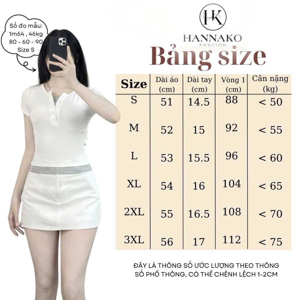 Áo Thun Cotton tăm  Cộc Tay Cổ Trụ Phối 2 Lớp Điệu Đà Form Ôm BigSize Hannako- Áo Thun Phối Basic 555 | BigBuy360 - bigbuy360.vn