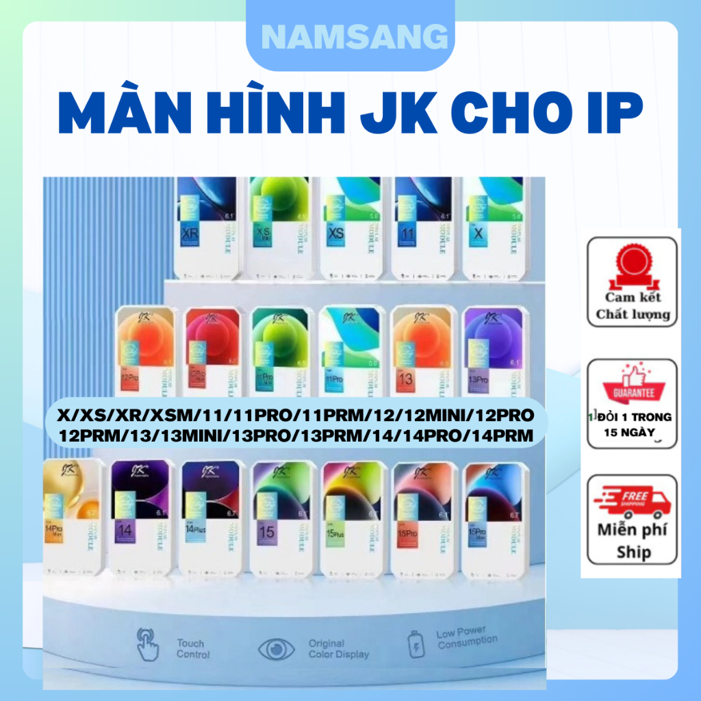 Màn Hình JK Cho iP X/Xr/XS/XSMAX/11/11PRO/11PRM/12/12PRO/12PRM/12MINI/13/13MINI/13prm/14 Tặng tô vít
