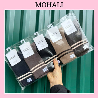 Tất cổ cao bắp chân SET 5 ĐÔI Vớ Cao 15cm cotton kháng khuẩn thời trang giá rẻ MOHALI SVC100