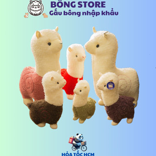 Gấu bông Lạc Đà Alpaca màu trắng dễ thương mềm mại đáng yêu Thú nhồi bông cao cấp Quà tặng Gấu Bông Cute - Bông Store