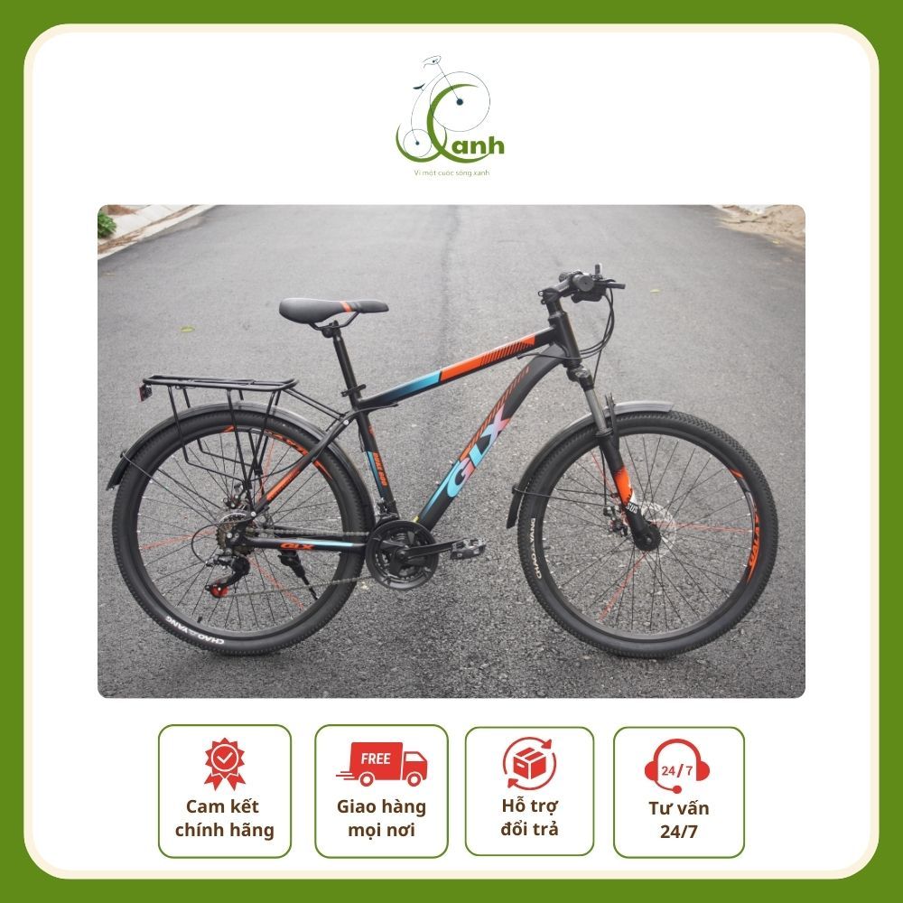 Xe đạp địa hình GLX CT9 khung nhôm 6061, phuộc nhún thép, bộ chuyển động Shimano - Size 26 inch
